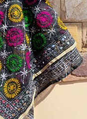 fashionable dupatta or long scarf with different colours with  embroidery handwork