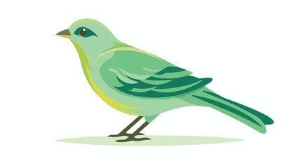 Green bird flat illustration flat vector
