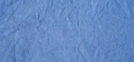 Blue cotton fabric texture background, Wrinkle surface textile, wallpaper, banner - 761261908