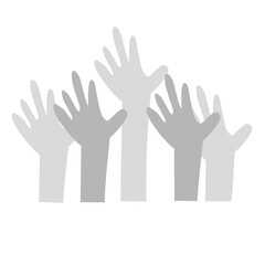 illustration of freedom to raise hands