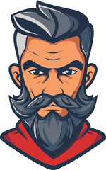 Vigilant Vanguard Mascot Vector Logo Standing Watch for Your Brand's Success