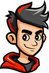 Bold and Brave Man Mascot Vector Logo Inspiring Bravery in Your Brand