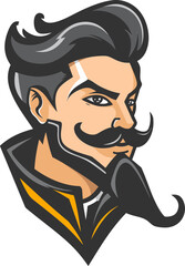 Vigilant Vanguard Man Mascot Vector Logo Protecting Your Brand's Success