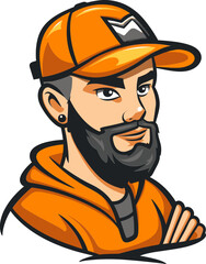 Mighty Mentor Mascot Vector Logo Mentoring Your Brand's Progress