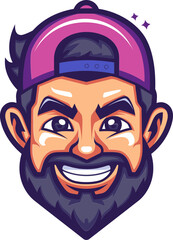 Bold Guardian Man Mascot Vector Logo Standing Firm for Your Brand