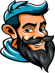 Valiant Visionary Mascot Vector Logo Inspiring Your Brand's Future