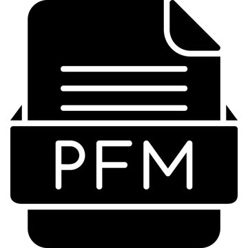 PFM File Format Vector Icon Design