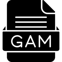 GAM File Format Vector Icon Design