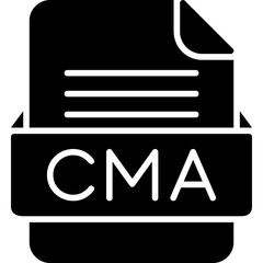 CMA File Format Vector Icon Design