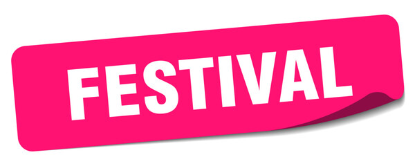 festival sticker. festival label