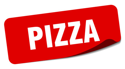 pizza sticker. pizza label