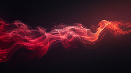 Silky tendrils of red smoke dance gracefully, an ethereal performance, enhanced by AI Generative. - obrazy, fototapety, plakaty