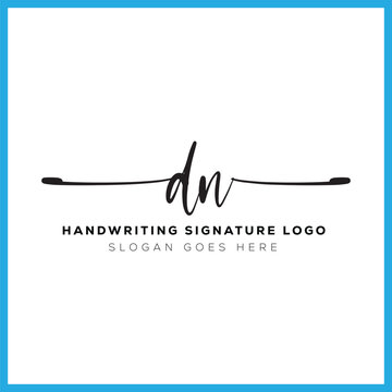 DN initials Handwriting signature logo. DN Hand drawn Calligraphy lettering Vector. DN letter real estate, beauty, photography letter logo design.