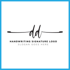 DD initials Handwriting signature logo. DD Hand drawn Calligraphy lettering Vector. DD letter real estate, beauty, photography letter logo design.