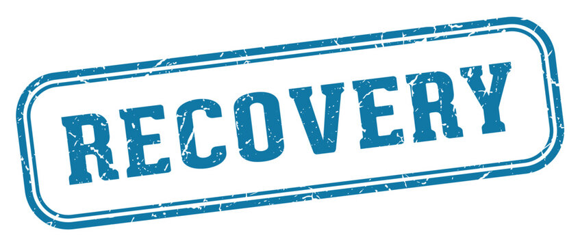 recovery stamp. recovery rectangular stamp on white background