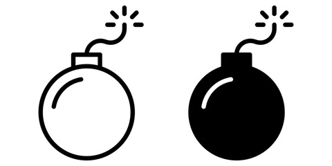 Bomb icon symbol basic simple design