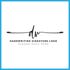 DW initials Handwriting signature logo. DW Hand drawn Calligraphy lettering Vector. DW letter real estate, beauty, photography letter logo design.