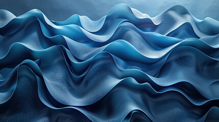3d blue abstract background with waves