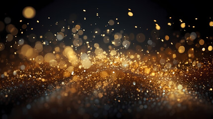 Abstract image of golden powder splash