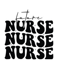 Future nurse, nursing t shirt design print template