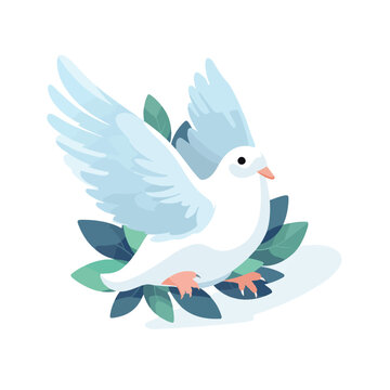 A serene dove illustration with gentle eyes and sof