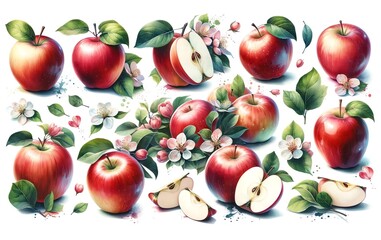 Watercolor of Apples