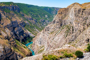 View of the Sulak canyon, Dagestan