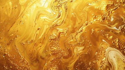 Gold Fluid Art Paint Textured Background. Wallpaper, Golden, Abstract, Texture, Wave, Liquid,...