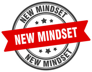 new mindset stamp. new mindset label on transparent background. round sign