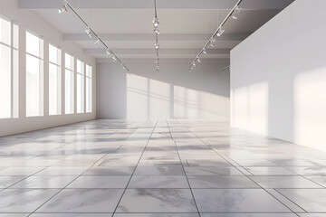 Fototapeta premium Empty exhibition space. Backdrop for exhibitions and events mock up
