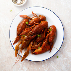 Сrawfish with herbs and black pepper