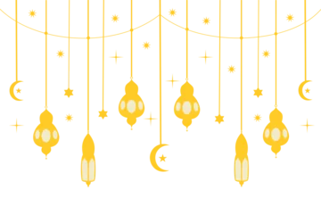 Fotobehang islamic lantern ramadan eid decorations vector illustration © Sartika