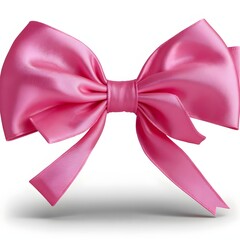 pink bow isolated on a white background