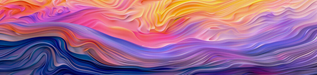 abstract colorful background with water like colors, ultra wide 3:1, copy space - obrazy, fototapety, plakaty