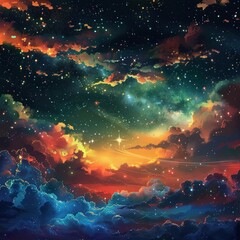 Obraz na płótnie Canvas star filled sky - 1