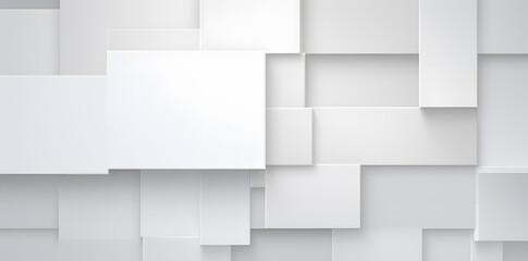 Abstract white background with geometric shapes and shadows for design template or presentation