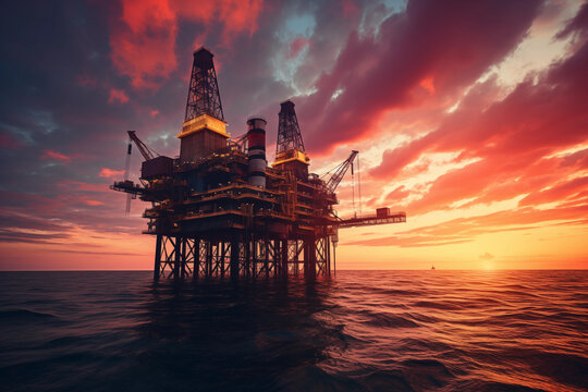 Oil and gas drilling rig platform