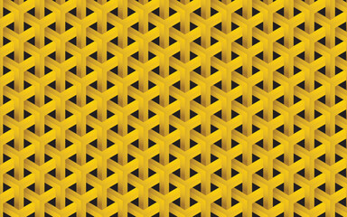 geometric hexagonal gold seamless pattern