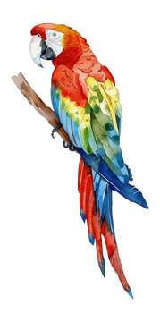 macaw watercolor good quality and good design