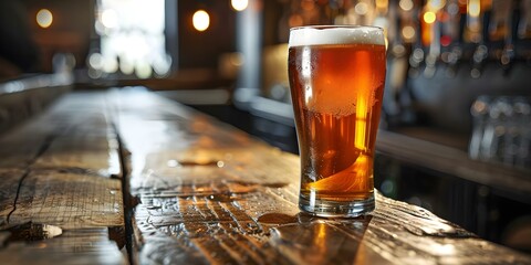 Enjoying a refreshing glass of beer on International Beer Day. Concept Beer, Celebration, International Beer Day, Refreshing Drink, Enjoyment