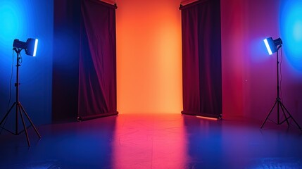 Orange and black textured abstract gradient background