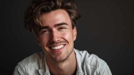 Obraz premium Attractive LGBTQ Male: Confident and Cheerful Studio Portrait