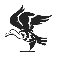 Vulture Animal Logo template Isolated. Brand Identity. Icon Abstract Vector graphic