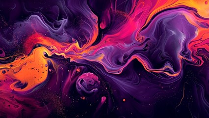 Abstract colorful fluid wallpaper