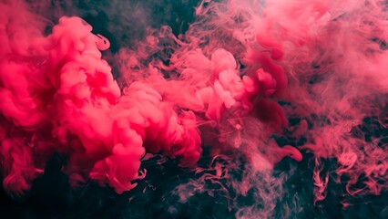 Wallpaper of  ared smoke on the black background