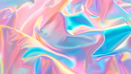 Pastel irridescent fabric wallpaper