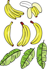 set of bananas templates