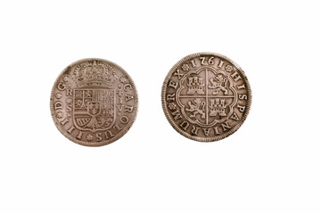 coin, silver, metal, means of payment, finance, round, spain, vi