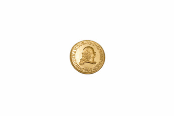 coin, gold, metal, means of payment, finance, round, spain, vint
