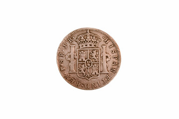 coin, silver, metal, means of payment, finance, round, spain, vi
